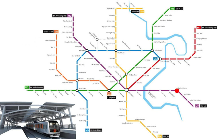 Quy hoạch tuyến metro qua dự án Thiên Nam Quận 12