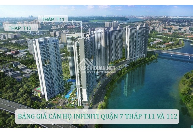 Bảng giá căn hộ infiniti Quận 7 Tháp T11 và T12