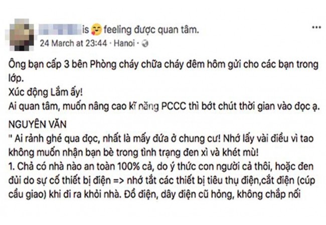 Bức thư hướng dẫn bạn thoát hiểm của lính cứu hoả gây sốt mạng xã hội