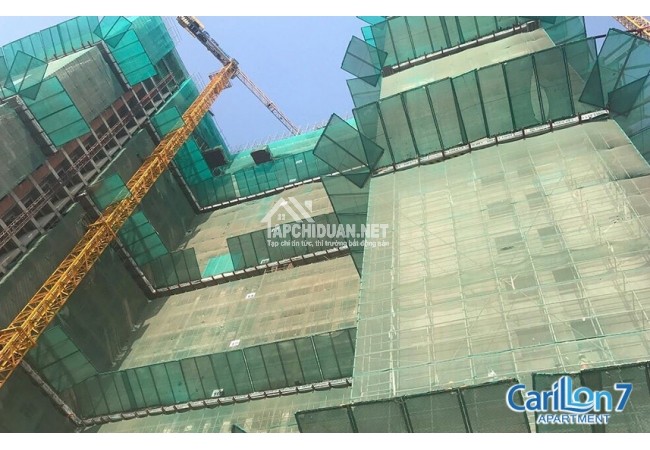 Dự án căn hộ Carillon 7 cất nóc vượt tiến độ thi công 3 tháng