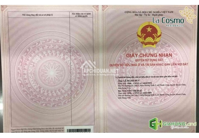 Pháp lý minh bạch của dự án La Cosmo.