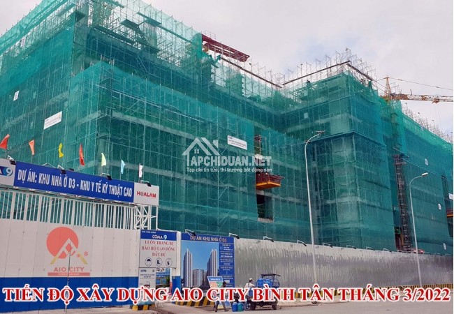 Tiến độ xây dựng AIO City Bình Tân Tháng 3 năm 2022