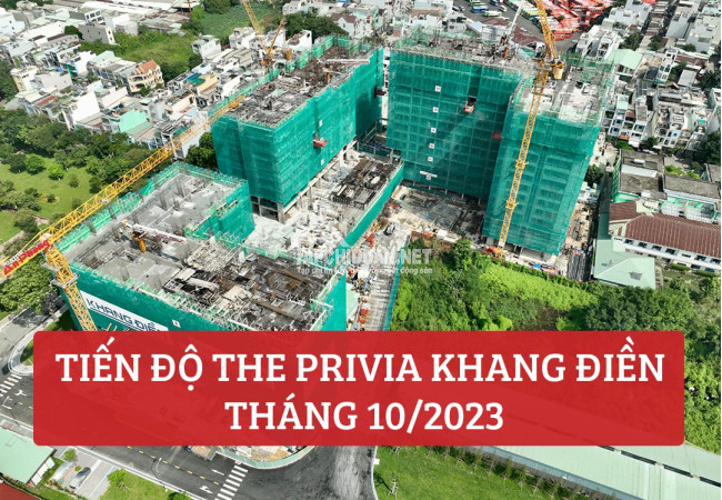 Tiến độ The Privia Bình Tân của CĐT Khang Điền tháng 10/2023