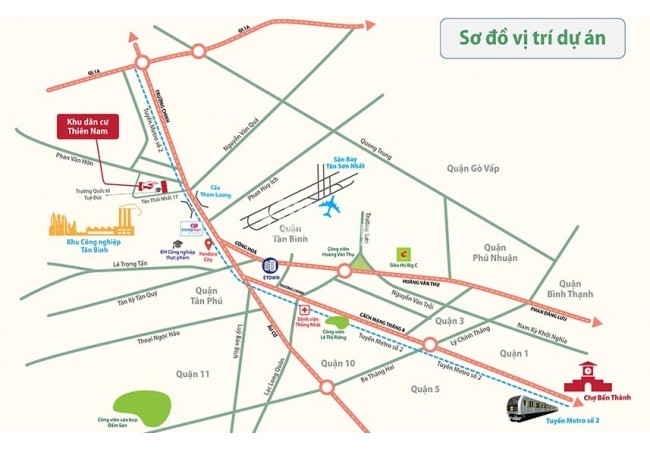 Tiềm năng vị trí dự án đất nền Thiên Nam Residence Quận 12