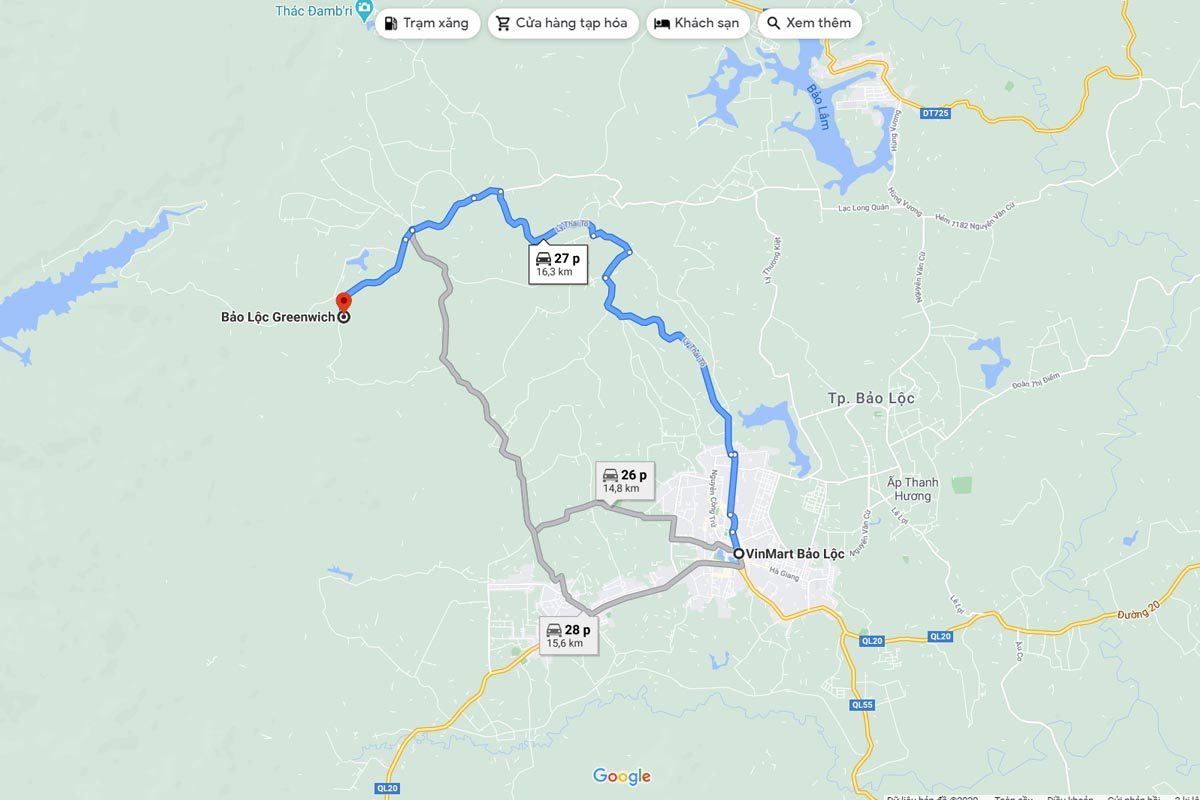 vị trí dự án Bảo Lộc Greenwich