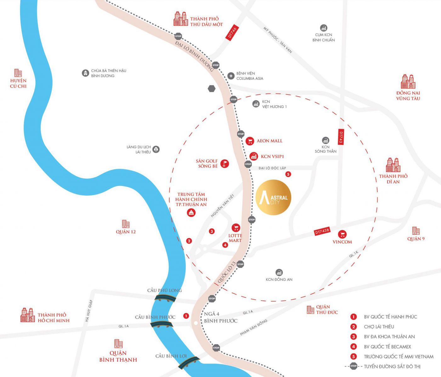 vị tri dự án astral city bình duong