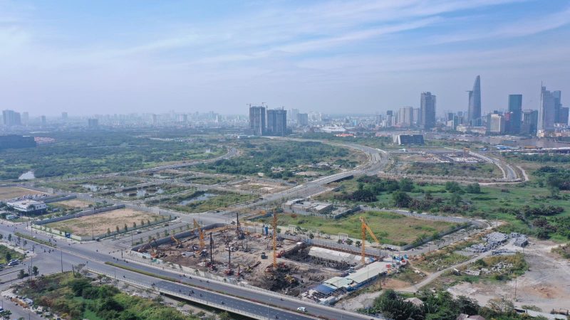 tiến độ xây dựng dự án the river thu thiem