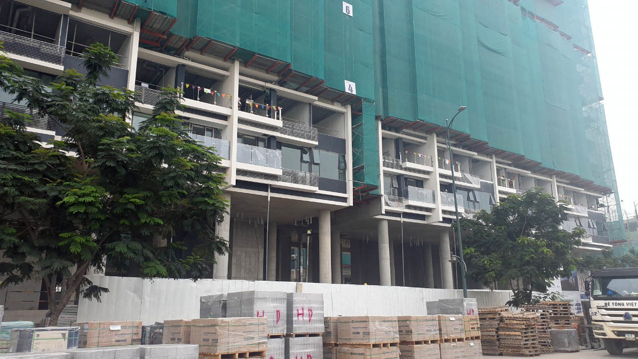 Tiến độ xây dựng hoàn thiện căn hộ Block Sence - The River lô 3.15 Thủ Thiêm tháng 5 năm 2021.
