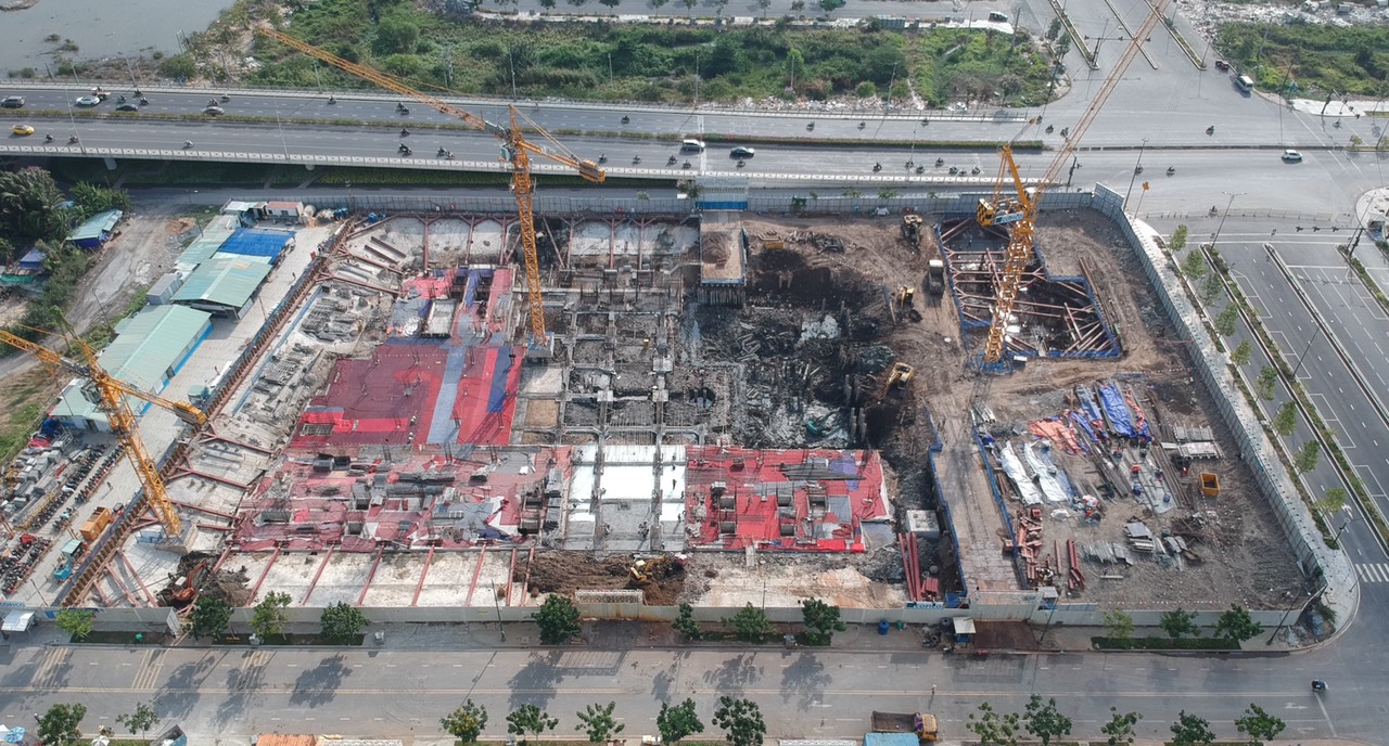 tiến độ xây dựng the river thủ thiêm quận 2 tháng  5 năm 2020