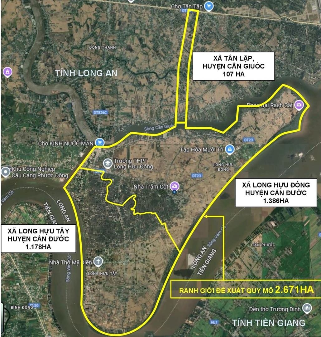 toàn cảnh khu đô thị Vinhomes Long hựu Đông Cần Đước Long An