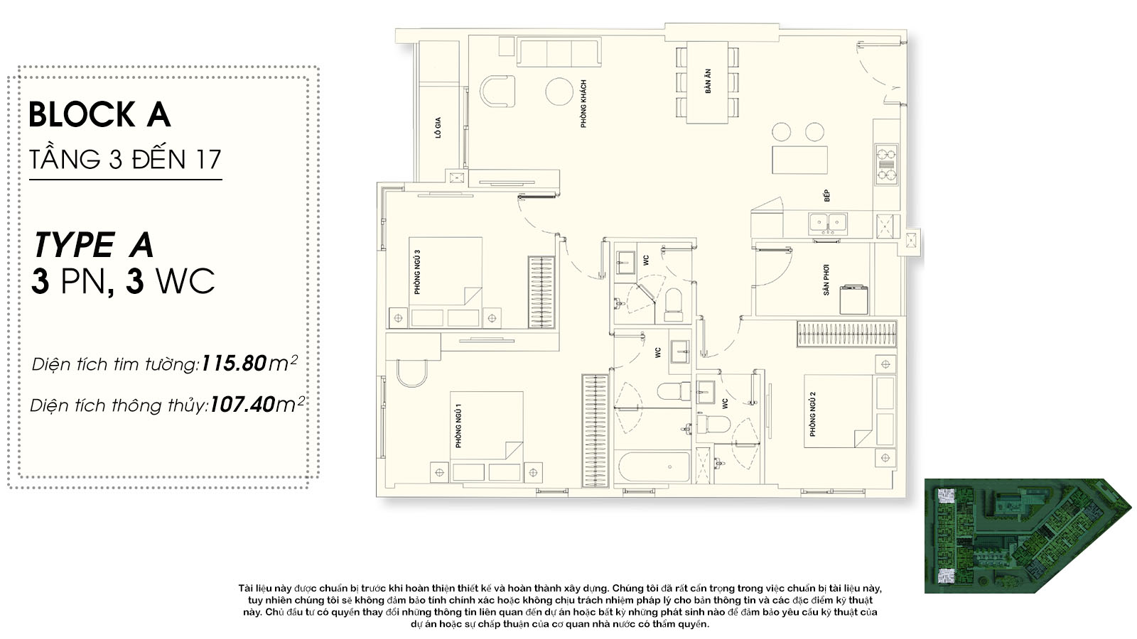 thiết kế căn hộ chung cư Asiana riverside Quận 7  - 3 phòng ngủ