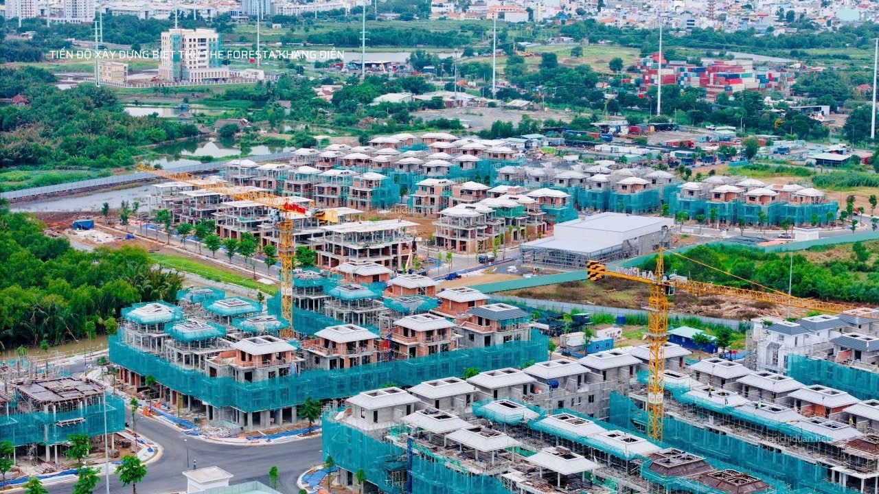 Tiến độ xây dựng dự án nhà phố biệt thự Foresta Khang Điền tháng 7/2024