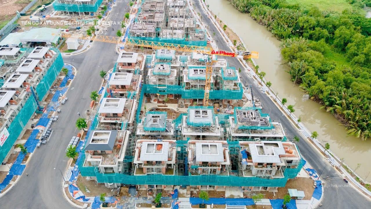 Tiến độ xây dựng dự án nhà phố biệt thự Foresta Khang Điền tháng 7/2024