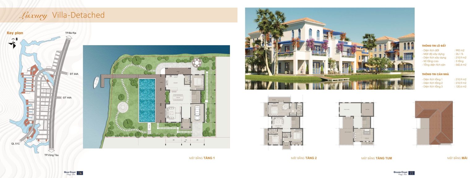 Thiết kế mẫu nhà Đơn Lập dự án Gold Coast Vũng Tàu