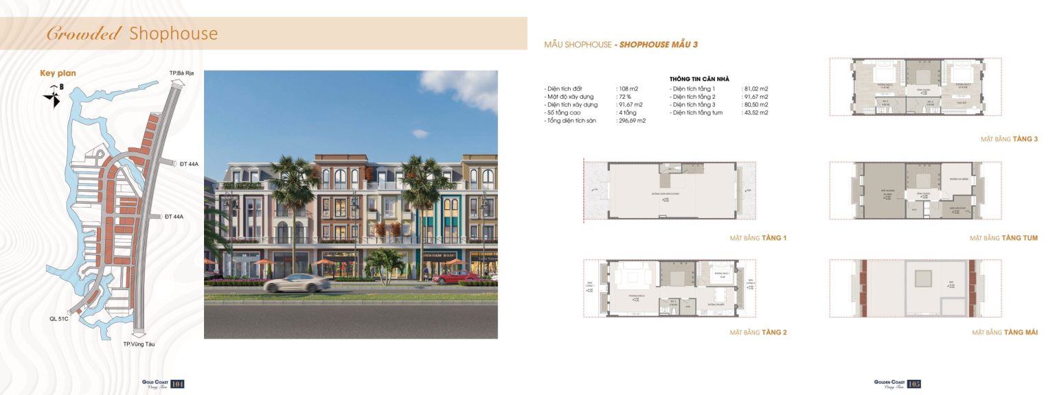 Thiết kế layout dự án Gold Coast Vũng Tàu