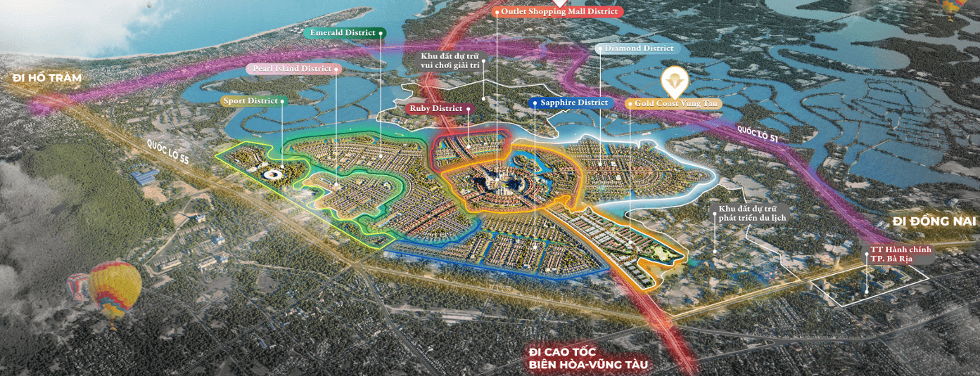 Liên kết vùng tại dự án Gold Coát Vũng Tàu