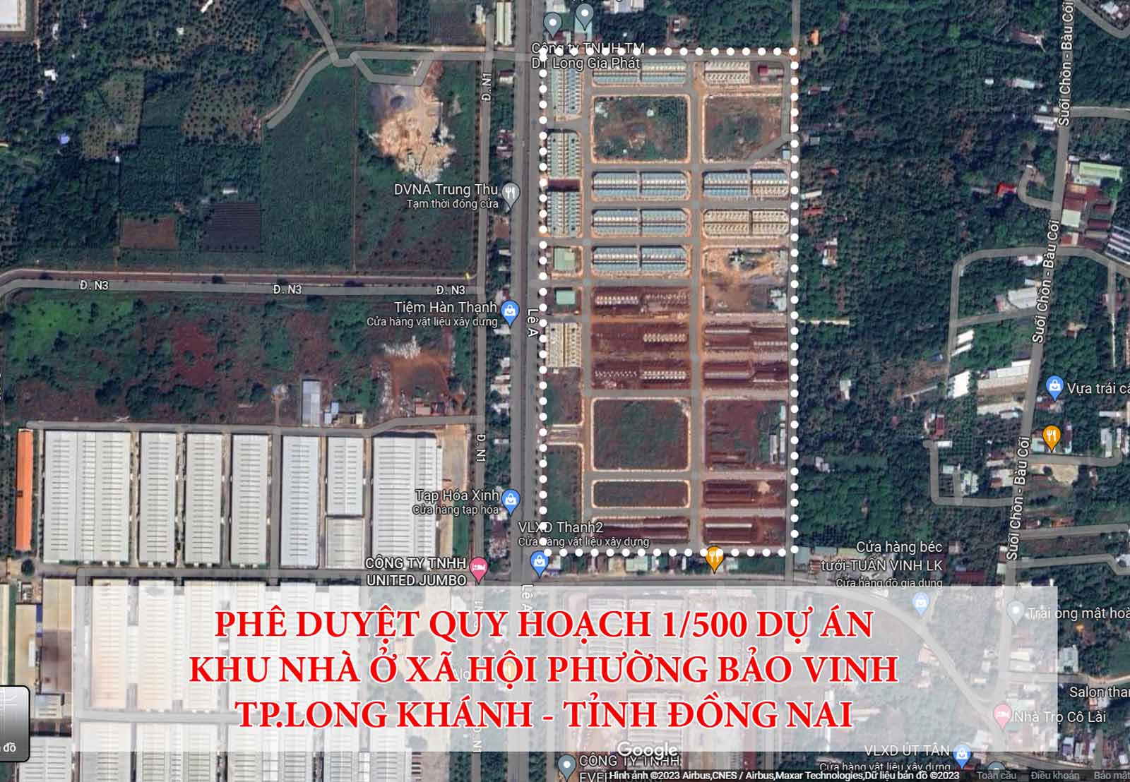 Quy hoạch chi tiết xây dựng tỉ lệ 1/500 khu nhà ở xã hội tại xã Bảo Vinh, Tp Long Khánh tỉnh đồng nai