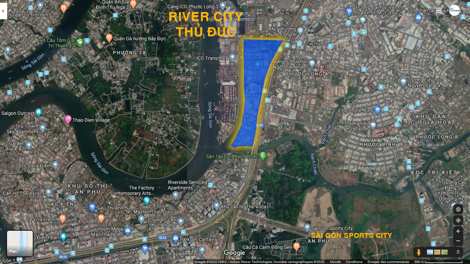 vị trí dự án river city thu duc