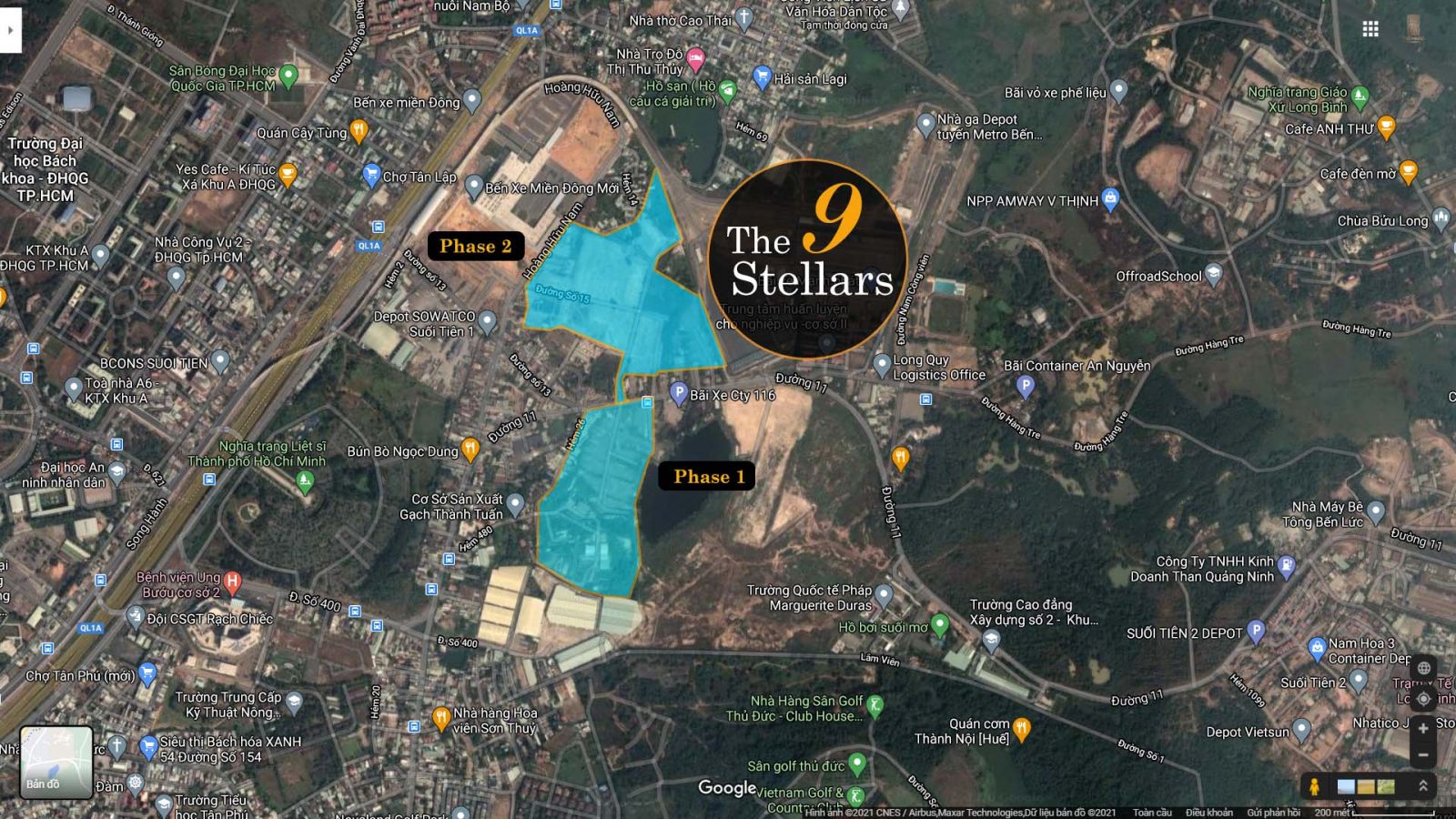 vị trí dự án the 9 stellars Sơn Kim Land quận 9