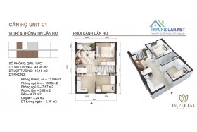 Cho thuê chung cư Imperial Place Bình Tân 48 m2 giá 5 triệu/tháng