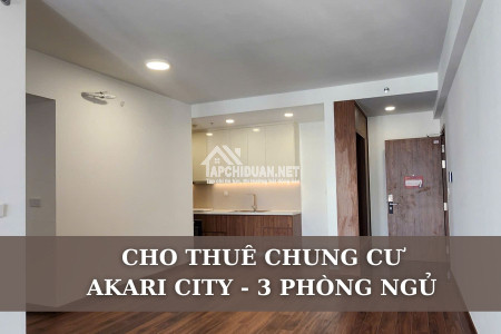 Cho Thuê Chung Cư Akari City Võ Văn Kiệt Quận Bình Tân 3PN + 2WC giá 14 triệu/tháng