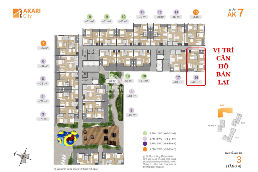 Bán Lại Chung Cư Akari City Nam Long Căn Góc AK7.XX.16 View Nội Khu Tầng Thấp