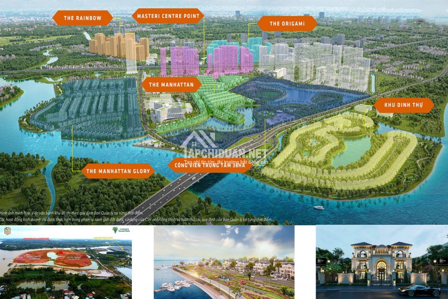 Mua Bán Dinh Thự Vinhomes Grand Park - Mansion Villa Riveside - Chủ Đầu Tư Masterise Homes