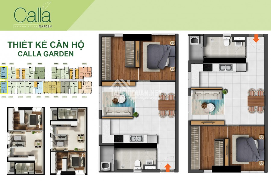 CHO THUÊ CĂN HỘ CALLA GARDEN 2 PHÒNG NGỦ GIÁ 5,5 TRIỆU