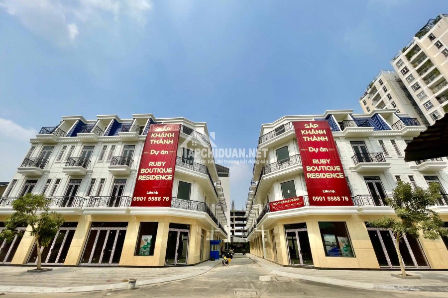 Bán nhà phố Ruby Boutique Residences Quận Tân Phú, thiết kế 3 tầng, 5 PN có thể kinh doanh